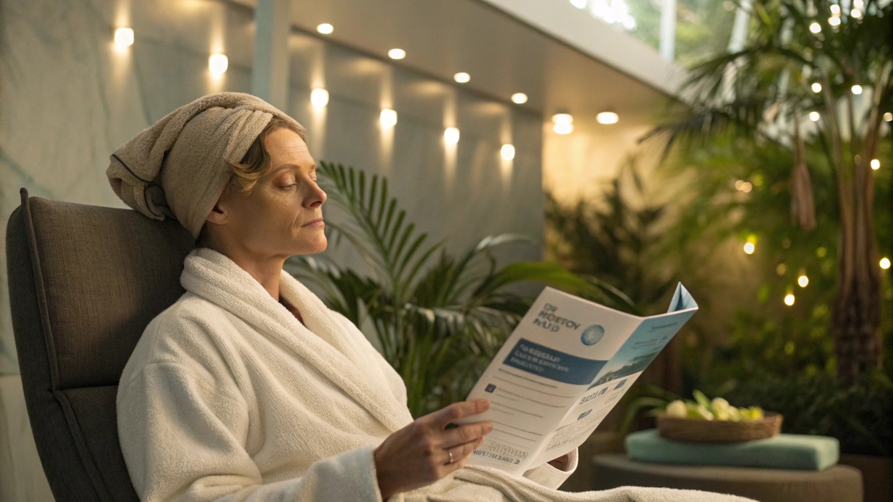 Person looking thoughtful before a HydraFacial treatment