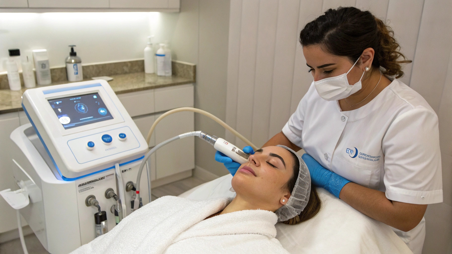 HydraFacial machine in a professional setting