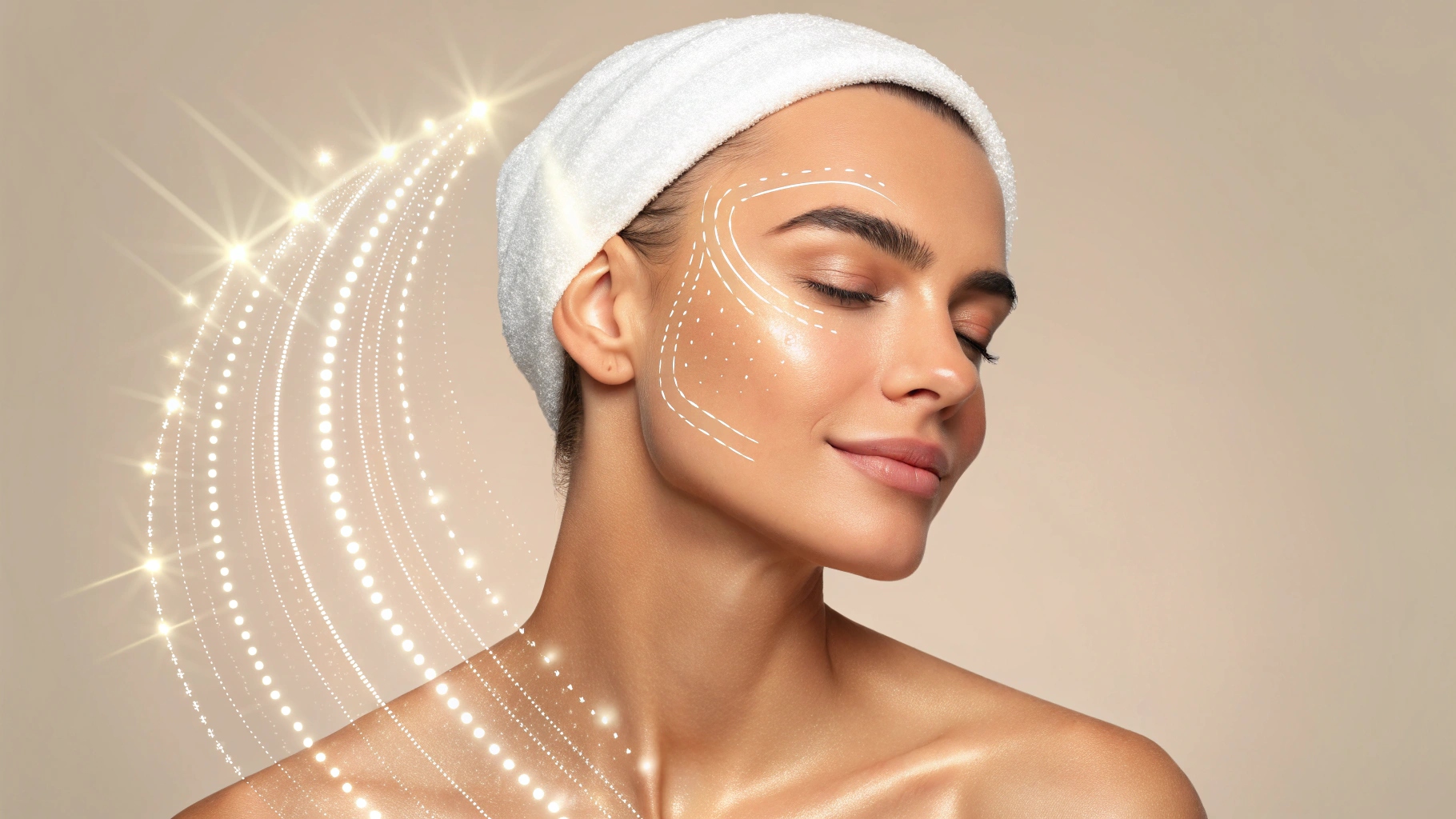 Person with glowing skin after HydraFacial