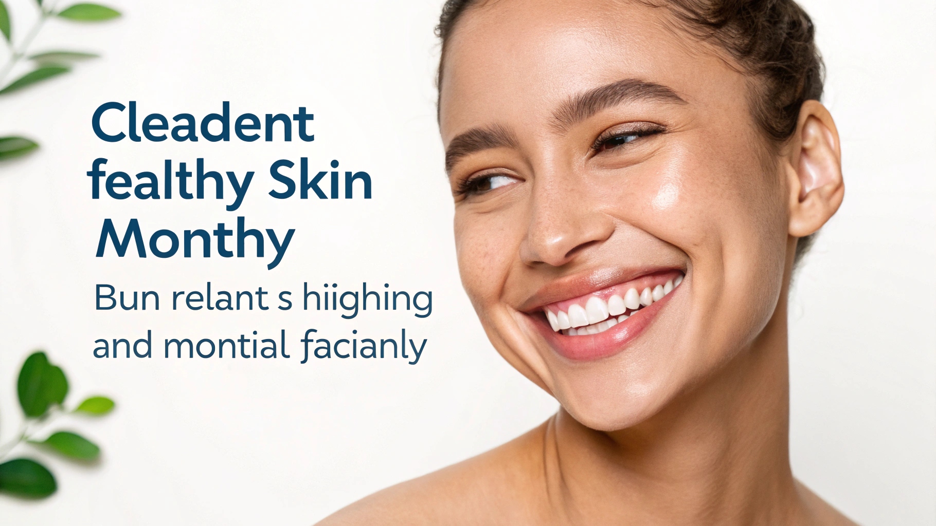 Person smiling, showing clear and healthy skin