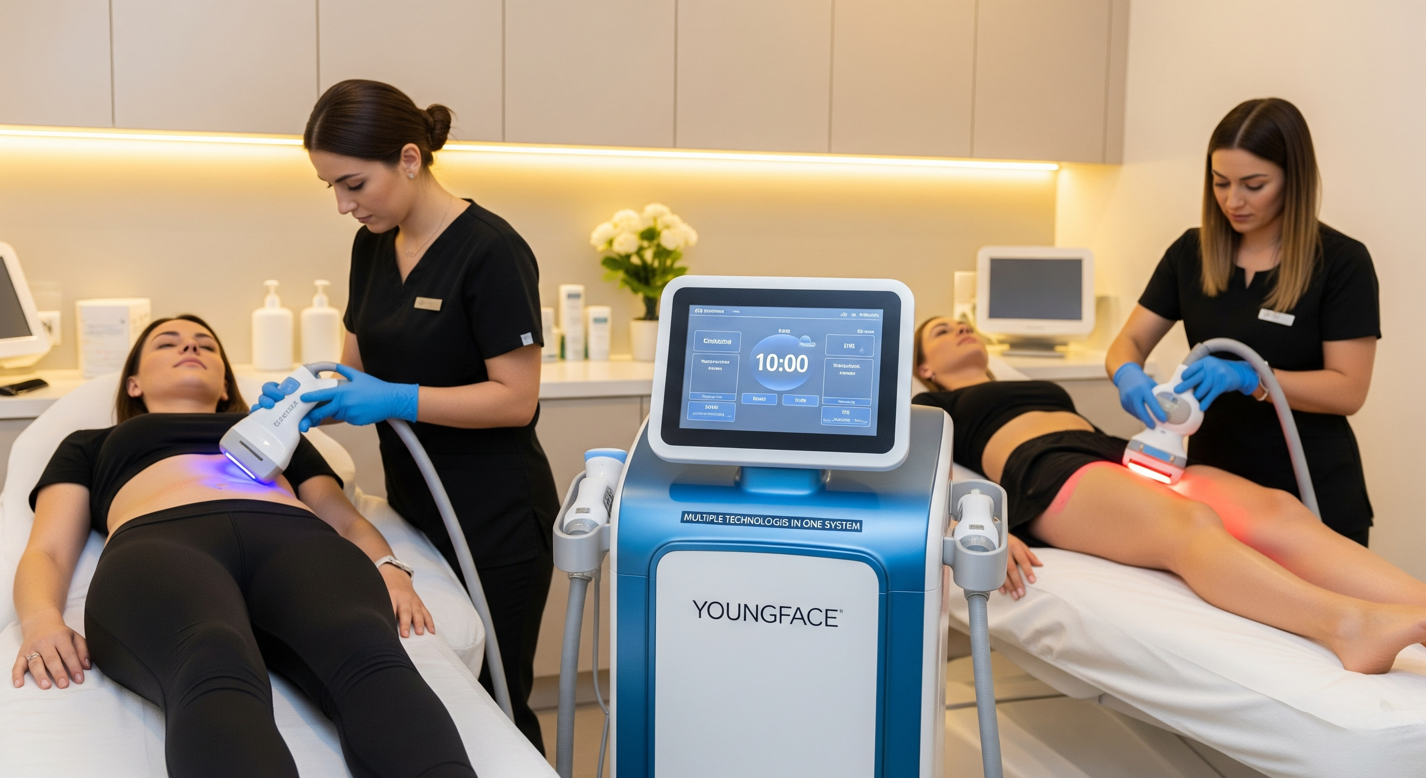 YOUNGFACE multifunction machine treating multiple body areas